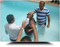 Name of the Father, Son & holyspirit who believed giving water baptism by Pastor Sunil D'souza in Saudi